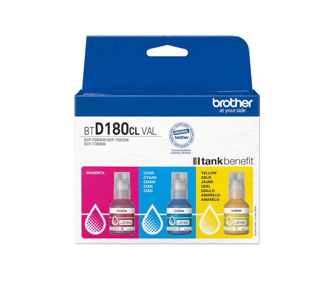 Navulinkt Brother BT-D180CLVAL 3 kleuren