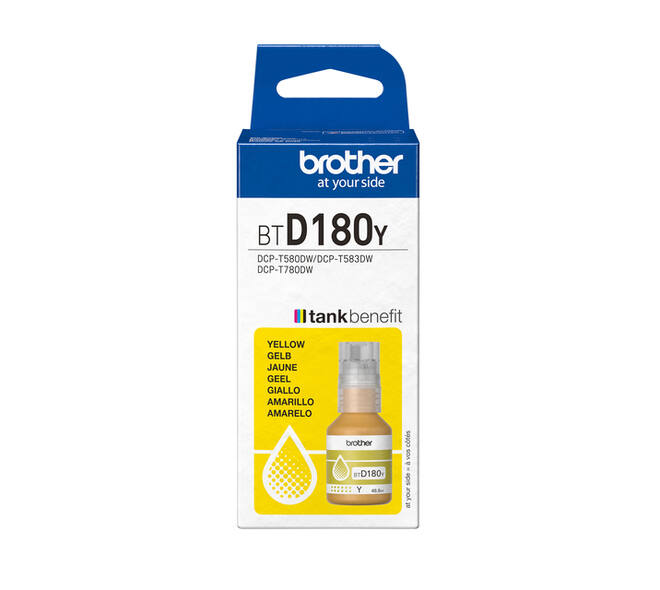 Navulinkt Brother BT-D180Y geel
