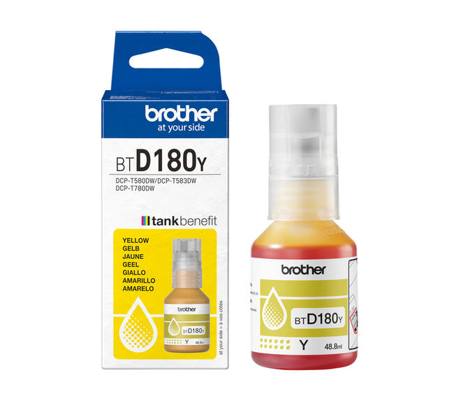 Navulinkt Brother BT-D180Y geel