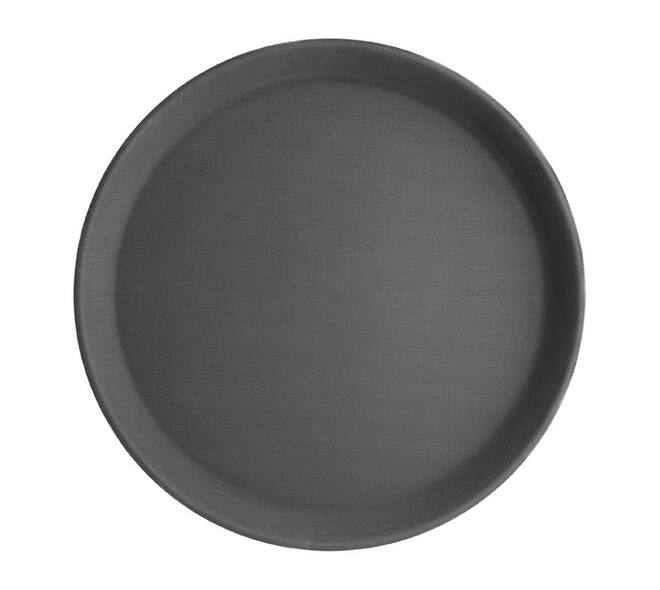 Dienblad Olympia Kristallon antislip rond Ø35.6cm PP zwart