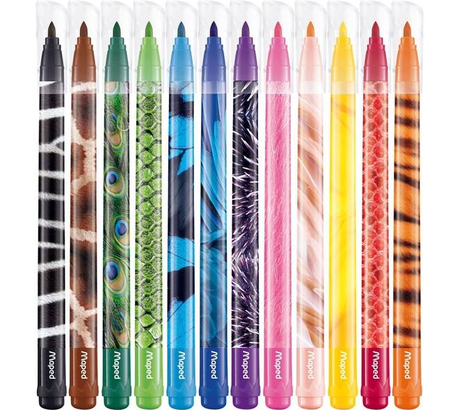 Viltstift Maped Color'Peps Animals set à 12 kleuren