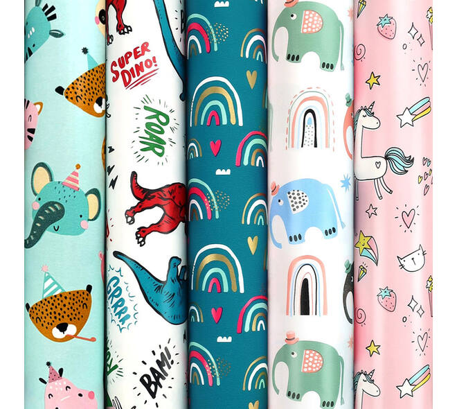 Inpakpapier Rotolux Rosie 200x70cm assorti