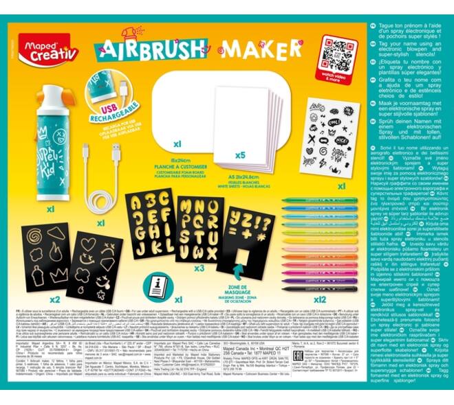 Airbrush Maker Maped Creativ set à 27 delen