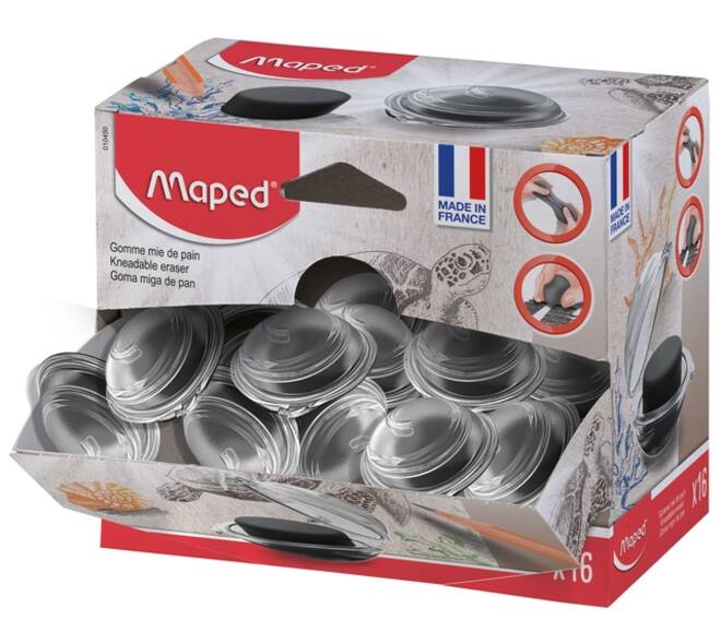 Kneedgum Maped display à 16 stuks zwart