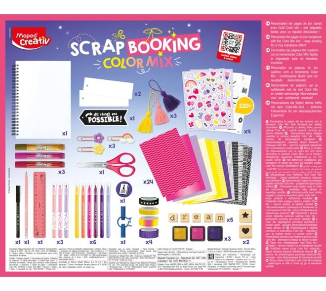 Scrapbookingset Maped Creativ Color Mix set à 70 delen