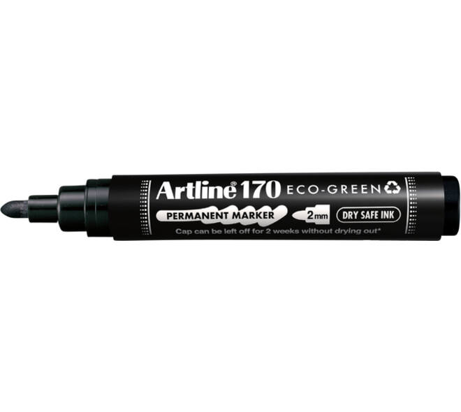 Permanent marker Artline170 Dry Safe Eco rond medium zwart