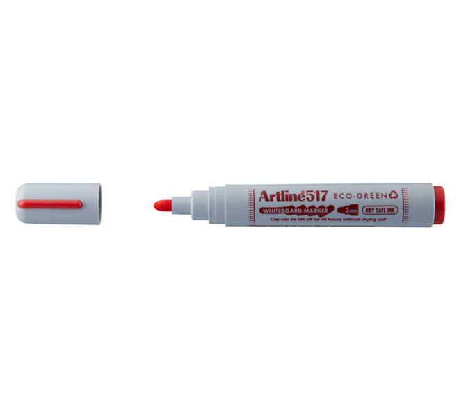 Whiteboardmarker Artline 517 Dry Safe Eco rond medium rood