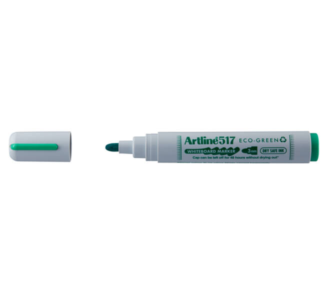Whiteboardmarker Artline 517 Dry Safe Eco rond medium groen