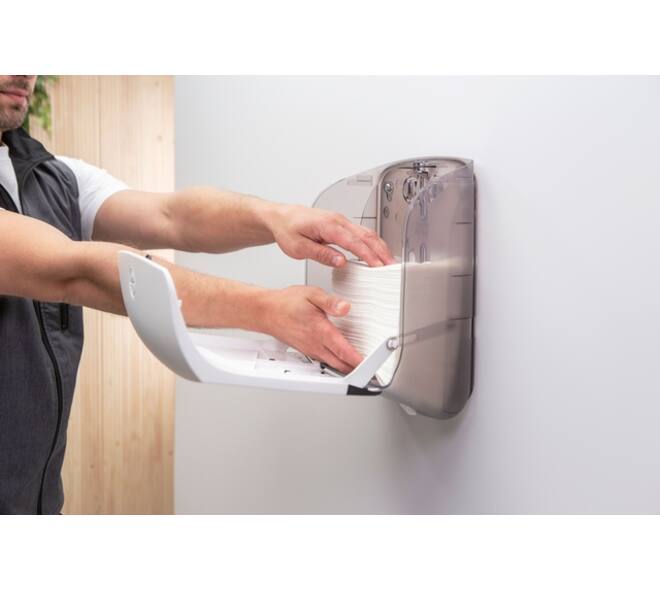Handdoekdispenser Katrin klein zwart 88966