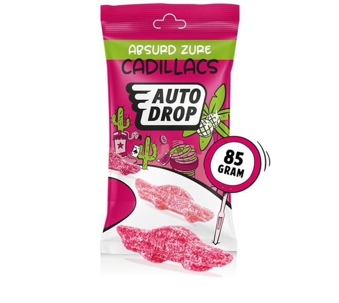 Autodrop zure Cadillacs zak 85 gram