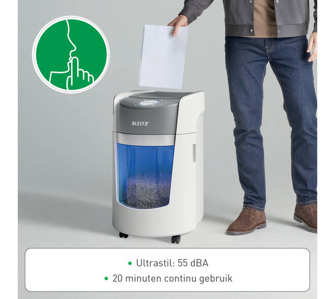 Papiervernietiger Leitz IQ OptiMax 350 Small Office P5 snippers 2x15mm