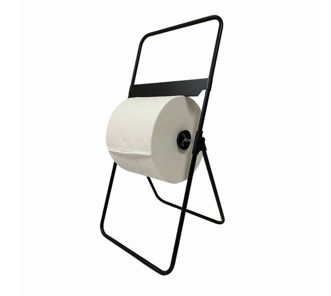 Poetspapierdispenser Euro Products V1 vloerstandaard zwart 438305
