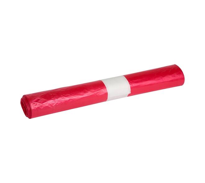 Afvalzak Propsac HDPE T25 70x110cm 120L rood rol à 20 stuks
