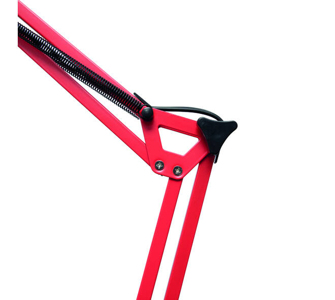 Bureaulamp MAUL Study met tafelklem excl.LED E27 lamp rood