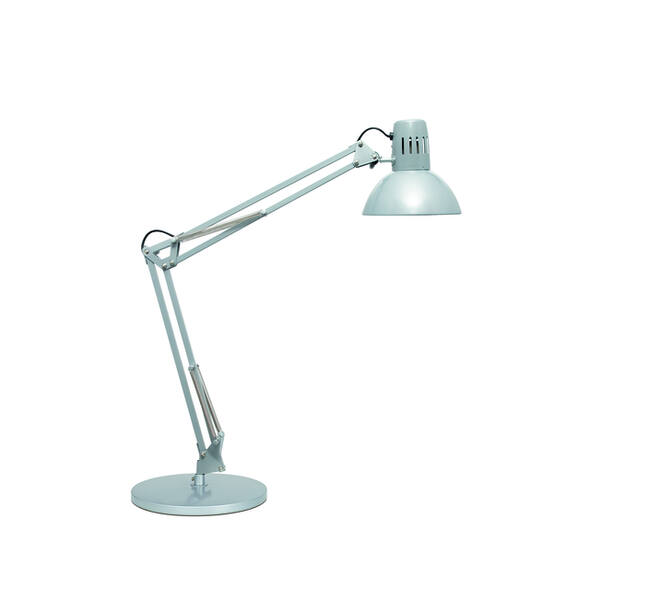Bureaulamp MAUL Study op voet incl.LED E27 lamp zilver