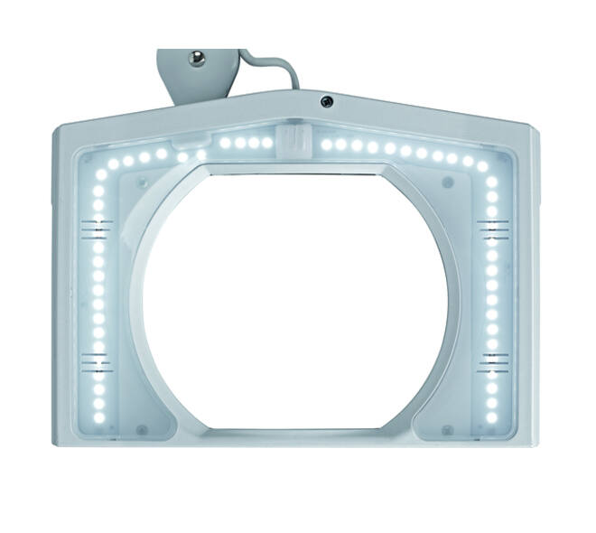 Loeplamp MAUL Vitrum LED met tafelklem lens 307 cm2 wit