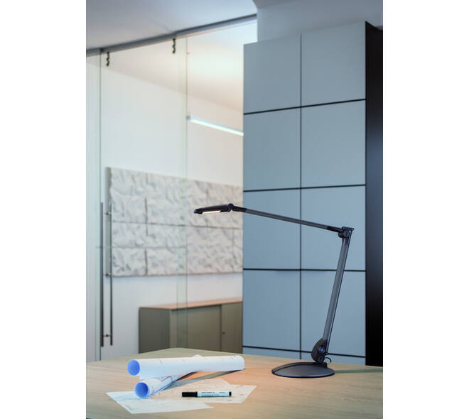 Bureaulamp MAUL Optimus LED dimbaar voet antraciet