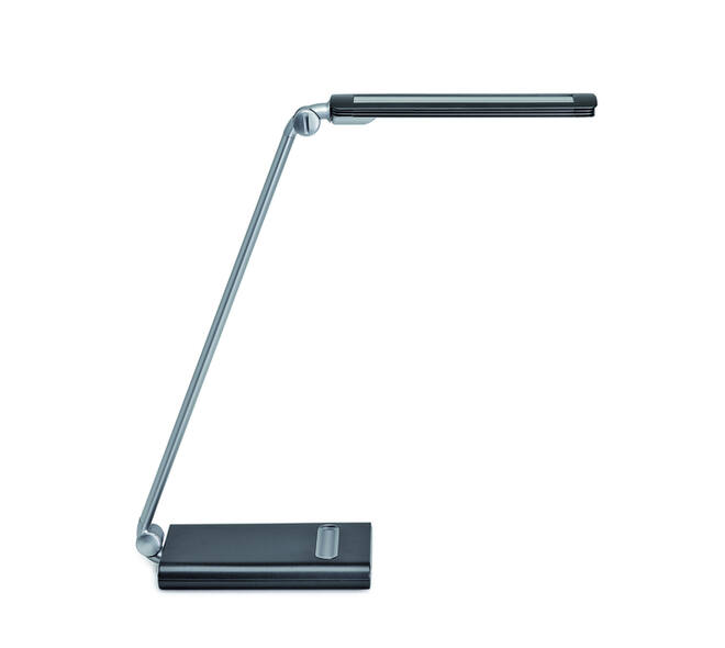 Bureaulamp MAUL Pure LED dimbaar met USB-poort antraciet - zilver