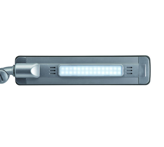 Bureaulamp MAUL Pure LED dimbaar met USB-poort antraciet - zilver