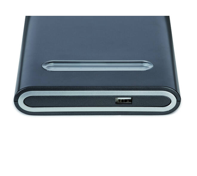 Bureaulamp MAUL Pure LED dimbaar met USB-poort antraciet - zilver