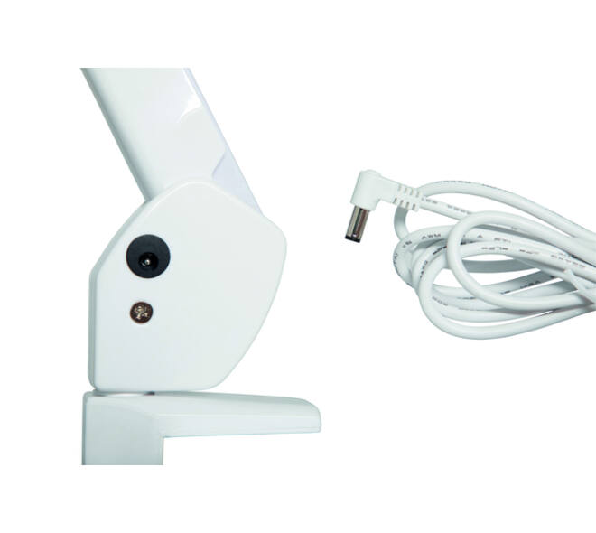 Loeplamp MAUL Source LED dimbaar met tafelklem lens 126 cm2 wit