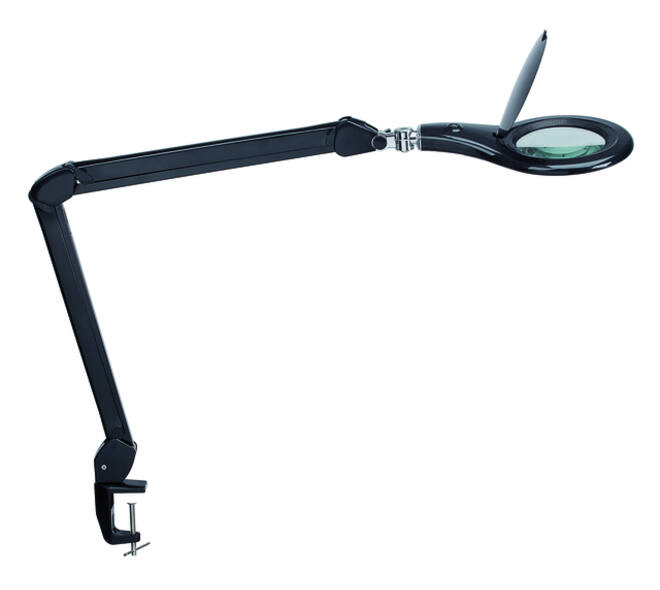 Loeplamp MAUL Makro LED met tafelklem lens 144 cm2 zwart