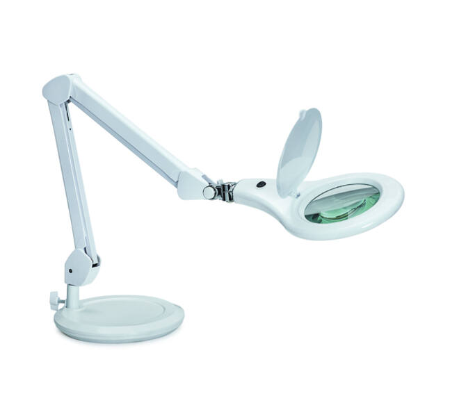 Loeplamp MAUL Makro LED met voet lens 144 cm2 wit