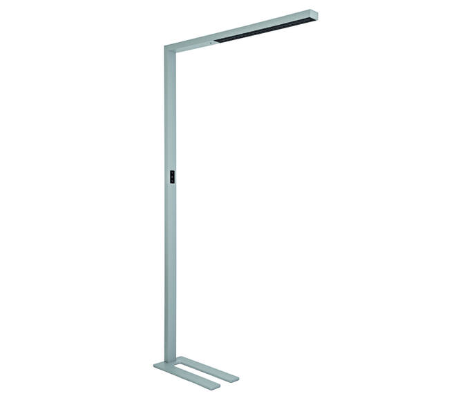 Vloerlamp MAUL Sirius LED beweging- daglichtsensor dimbaar zilver