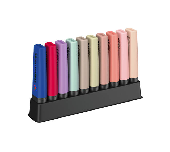 Markeerstift STABILO Boss Wildflower & Nature Colors ass deskset 10st