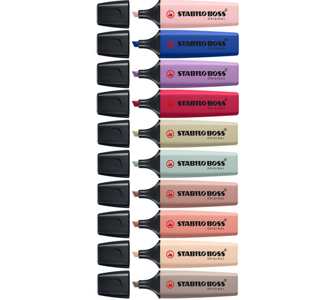 Markeerstift STABILO Boss Wildflower & Nature Colors ass deskset 10st