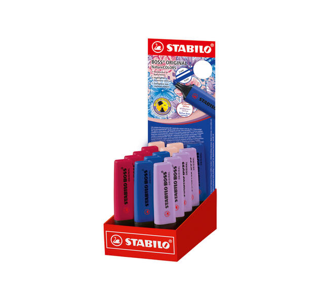 Markeerstift STABILO Boss Wildflower display klein assorti