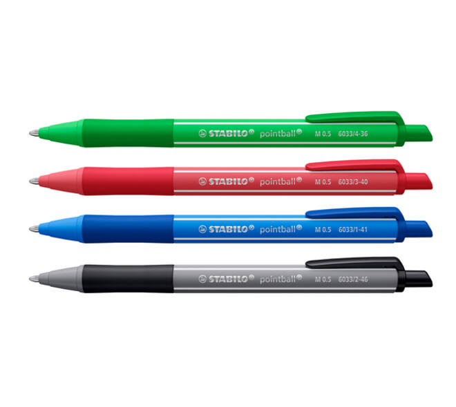 Balpen STABILO pointball colorful medium assorti