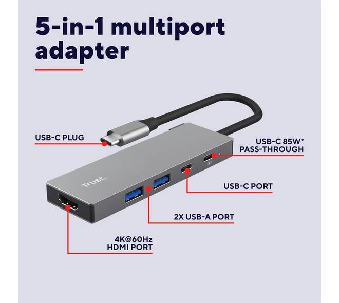 Adapter Trust Dalyx 5-in-1