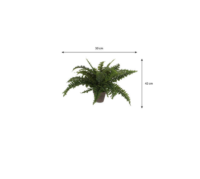 Kunstplant Mica Boston varen groen in pot Ø50cm 42cm