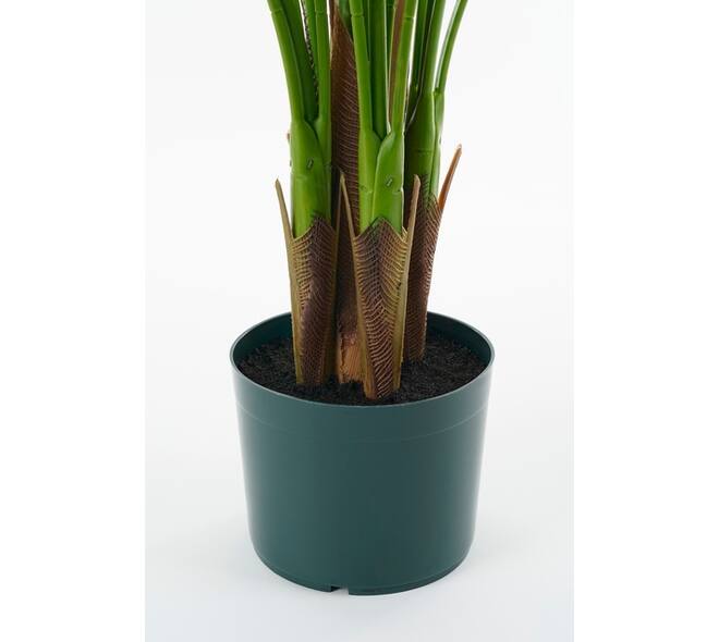 Kunstplant Mica Areca palm in pot groen waterproof