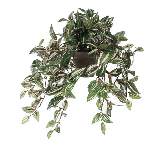 Kunstplant Mica Tradescantia hangend groen Ø25 45cm