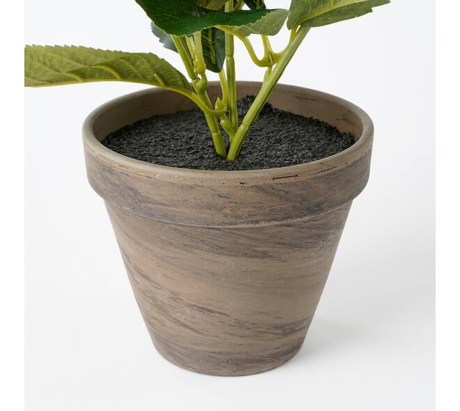 Kunstplant Mica Hortensia in pot groen Ø35 40cm