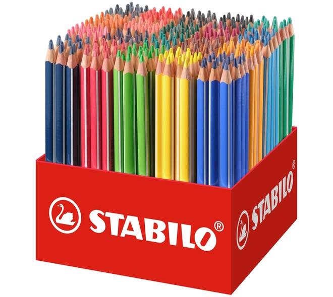 Kleurpotloden STABILO 203 Trio dik assorti classpack à 300 stuks