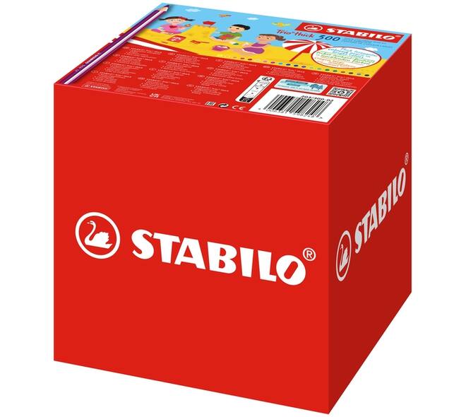 Kleurpotloden STABILO 203 Trio dik assorti classpack à 300 stuks
