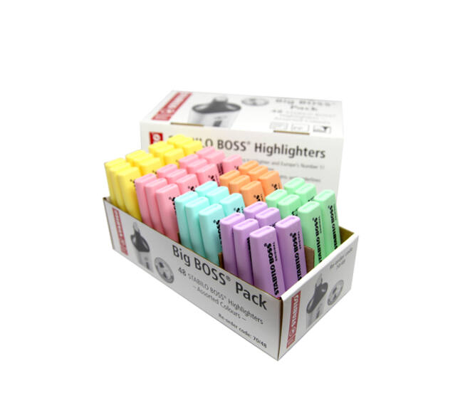 Markeerstift STABILO BOSS Original 70 ass pastel classpack à 48 stuks