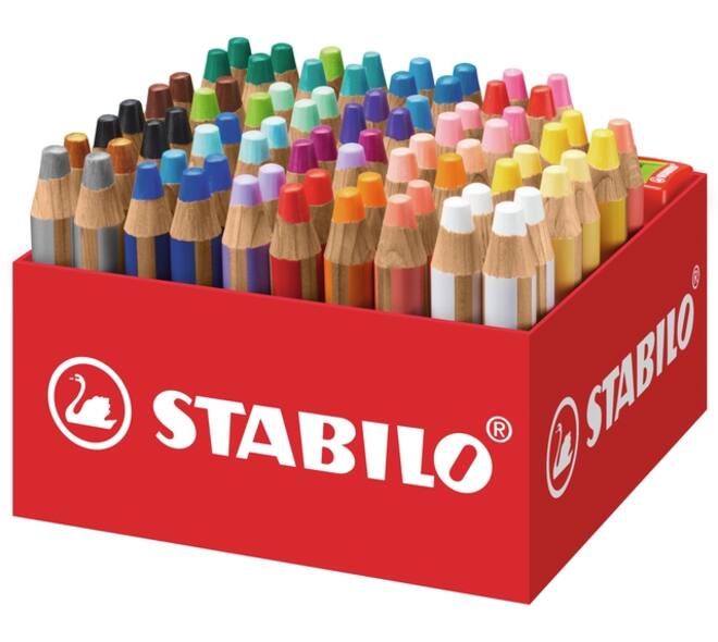 Kleurpotloden STABILO 882 woody 3 in 1 incl 4 slijpers classpack 76st