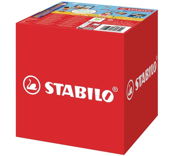 Kleurpotloden STABILO 882 woody 3 in 1 incl 4 slijpers classpack 76st