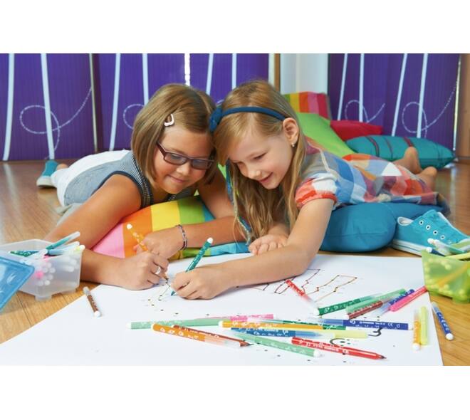 Viltstift STABILO Trio A-Z 378 fijn assorti classpack à 240 stuks