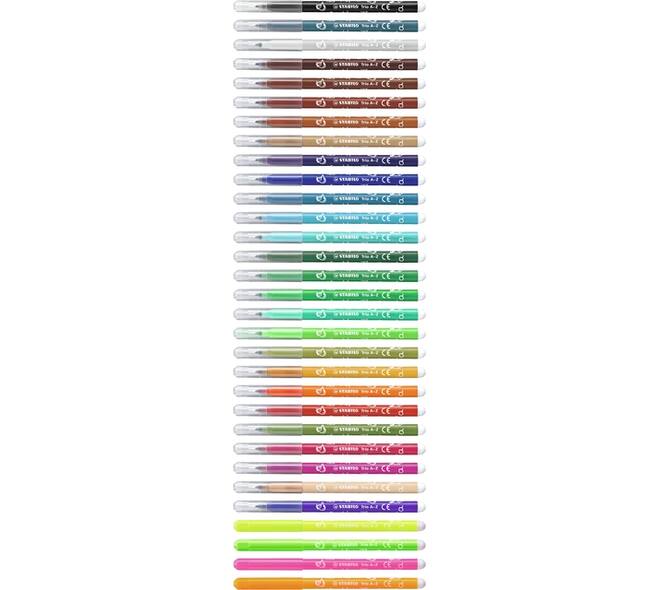 Viltstift STABILO Trio A-Z 378 fijn assorti classpack à 240 stuks