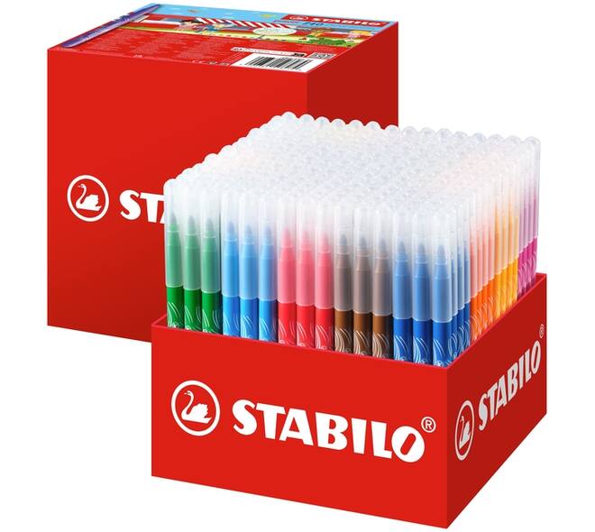 Viltstift STABILO power 280 medium assorti classpack à 240 stuks