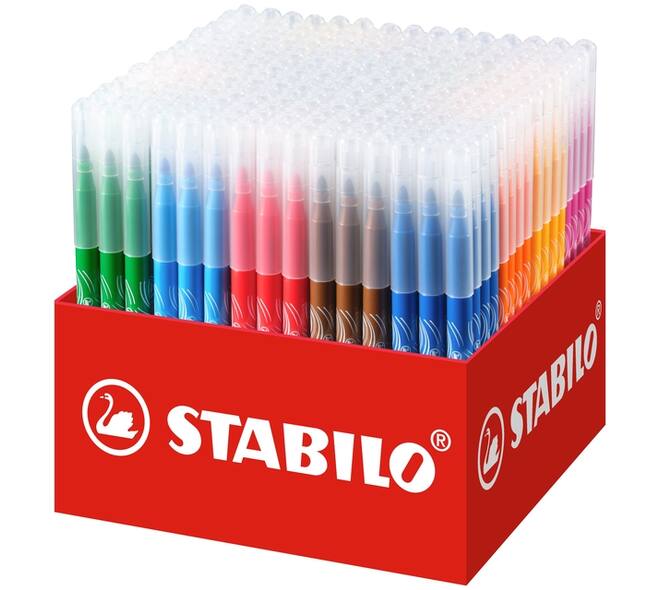 Viltstift STABILO power 280 medium assorti classpack à 240 stuks