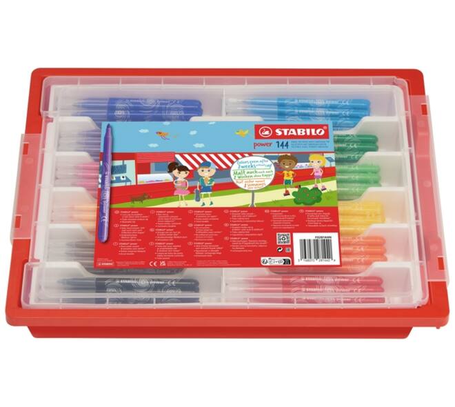 Viltstift STABILO power 280 XL assorti classpack à 144 stuks