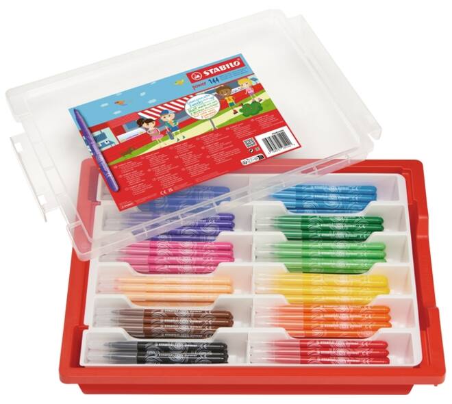 Viltstift STABILO power 280 XL assorti classpack à 144 stuks