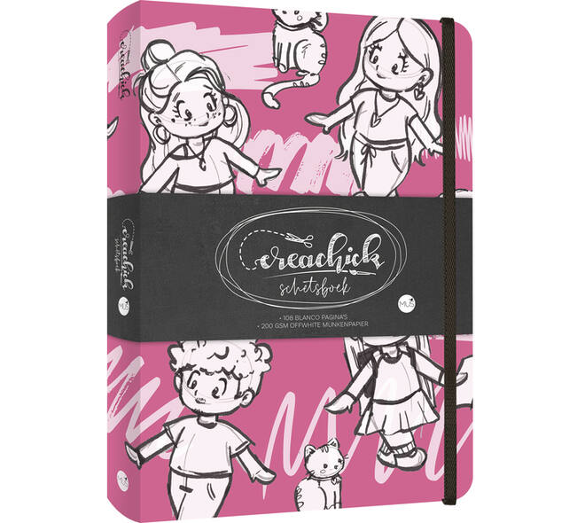 Schetsboek CreaChick Raspberry