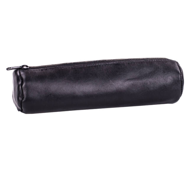 Pennenetui Oxford 22x6cm leer rond zwart